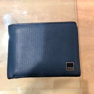 Tumi Monaco Men RFID Blue Leather Bi-Fold